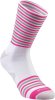 Specialized Full Stripe Summer Sock White/Light Grey/Neon Pink Large