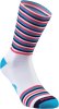Specialized Full Stripe Summer Sock White/Turquoise/Acid Red Medium