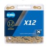 KMC Fahrrad Kette X12 Ti-N 12-fach gold 126 Glieder, 1/2  x 11/128 