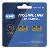 KMC Kettenverschlussglied MissingLink Ti-N 9-fach (6,6 mm) gold  1/2  x 11/128 