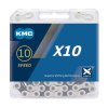 KMC Fahrrad Kette X10 10-fach silber/schwarz 122 Glieder, 1/2  x 11/128 